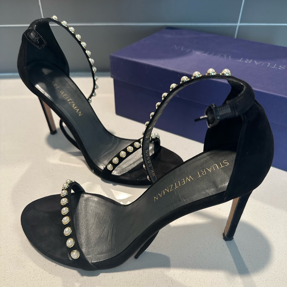 Stuart Weitzman Nudist Pearl Heels